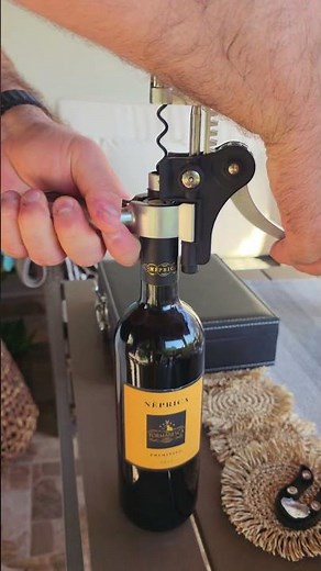 Professional opening of Primitivo Neprica 2017 wine, with @raducazu