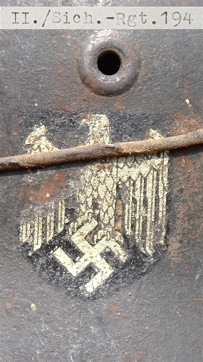 A German helmet from the battles against the French resistance - Bandenkampf 1944