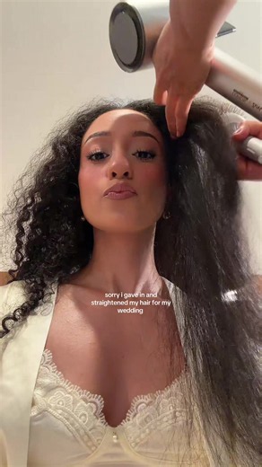 i honestly thought i would wear it natural but the closer the date got i put faith in my hair stylist and im so glad i did! #curlyhairbride