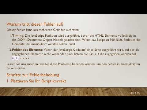 Behebung des Fehlers Cannot read property 'classList' of null in JavaScript