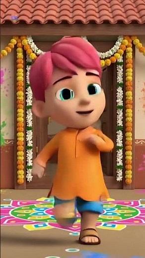 Holi Hai, होली है, Kids Cartoon Song #shorts #holikegane #kidssongs #poems #holispecial #rhymes