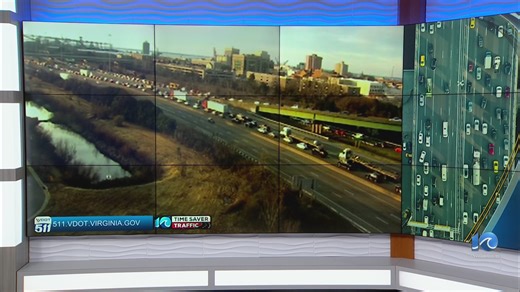 Southbound lanes closed on I-664 at Monitor-Merrimac Memorial Bridge-Tunnel after crash