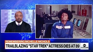 Fans around the world are mourning the death of Nichelle Nichols, who broke barriers for Black women in Hollywood as communications officer Lt. Uhura on the original “Star Trek” television series. ABC News Contributor Mike Muse tells us more about her legacy. | ABC News Live