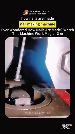 Ever Wondered How Nails Are Made? Watch This Machine Work Magic! 🔩⚙️