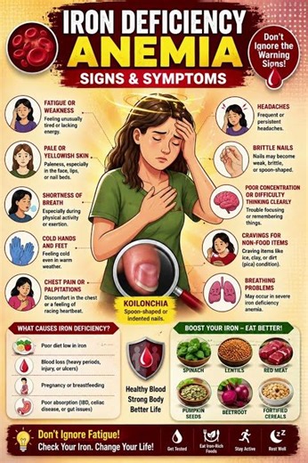 Iron Deficiency Anemia: Best Iron Foods 🩸🥬