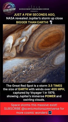NASA’s Jupiter Mega Storm 🌪️ Great Red Spot Up Close (Voyager 1, 1979)