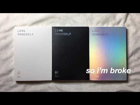 bts love yourself her, tear & answer album unboxing