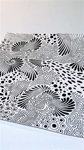 Blace | RIMALA | DESIGN PILLOW STORE | Fineliner Art | Drawing a Pillow Design with Black Ink