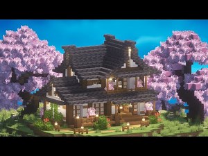 Minecraft | How to build a Japanese House | Starter Survival Base Tutorial