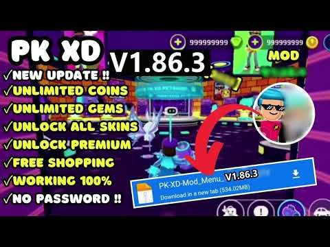 PK XD Mod Apk v1.86.3 New 2026 - Unlimited Money & Unlock All Skins