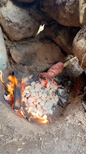 Cooking Wild Deer Meat Using A Waterwheel #outdoors