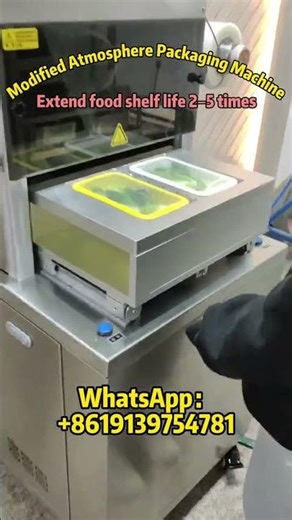 Modified Atmosphere Packaging Machine for Fresh Food | Automatic MAP Tray Sealing Machine#packing