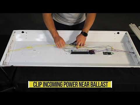How to Retrofit a 4' Fluorescent Fixture with a Halco ProLED Double-Ended Bypass 4' Lamp