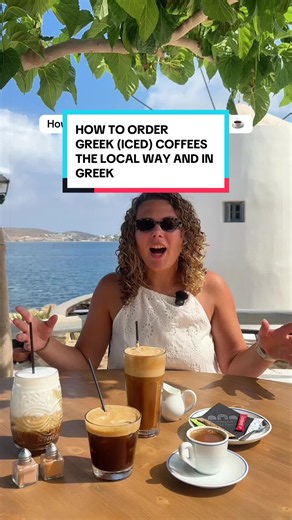 How to order coffee in Greece like a pro ☕🇬🇷 Recorded at @Pandrossos_Hotel_Paros 😍*invited Greece’s coffee culture is on another level, with some iconic coffees that locals drink every single day. Of course, Greece also has cappuccinos, lattes, americanos, flat whites and all the other coffees you’re used to. But if you’re coming to Greece, you have to try ordering coffee the local way. Here’s exactly how it works. Step one: choose your coffee. ☕ Frappé Made with instant Nescafé and water, mi