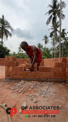 Soil solid laterite interlocking bricks laying#interlockingbrick #mudbrick #eco #laterite #cseb #mud