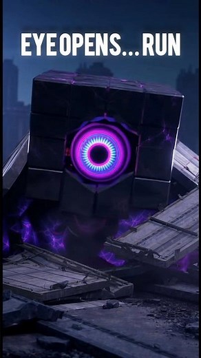 Giant Neon Eye Monster Awakens — Terrifying Futuristic CGI Loop