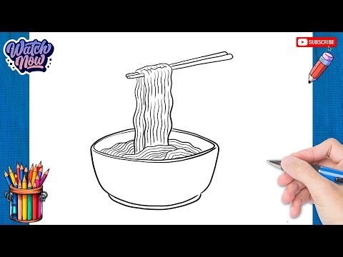 How to draw Ramen - Foods Drawing