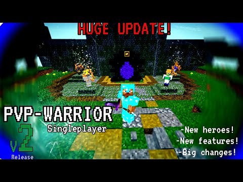PVP-WARRIOR V2 RELEASE! | New pvp map for Minecraft bedrock! | 1.21 trailer gameplay.