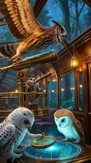 A Train Made of an Owl This Is Pure Magic 🦉✨🌲 #cinematic #animation #shorts #cute #disney #cozy