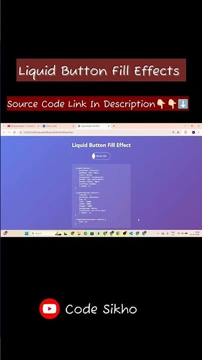 Liquid Button Fill Effects Code Sikho with AJ Code Sikho with AJ