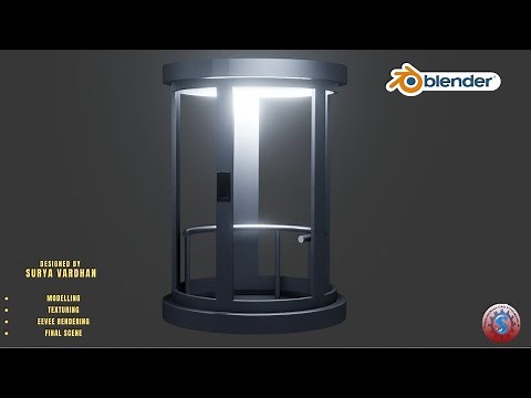 CYLINDRICAL ELEVATOR 3D MODELLING & EEVEE RENDERING || BLENDER 2.9