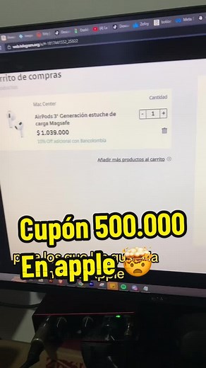 #Cupon de 500Mil 🤯 en tienda #tu360Compras para productos #Apple #tecnologia #compras