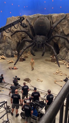 Watch This Giant Spider Drop On The Performer And It's Pure Nightmare Fuel 🕷️🎬 #GiantSpider