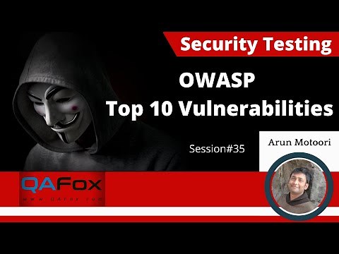 OWASP Top 10 Vulnerabilities (Session 35 - Security Testing Basics)