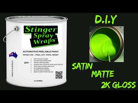 STINGER SPRAY WRAPS Automotive Vinyl Wrap. Sprays on - Peels off .