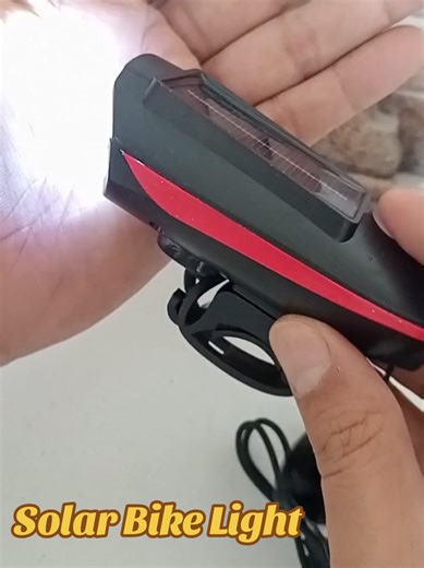 Solar Bicycle Flashlight with Loud Horn Features