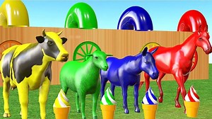 Los animales de granja #h se transforman en animales de colores comiendo ice cream, Videos para niños. https://youtu.be/78dcAsXkQak Gracias por seguirnos, niños. #learncolors, #animalessalvajes, #losanimales, #farmanimals, #cat, #transforman | Funny Stacy