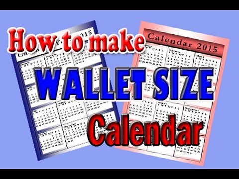 how to make wallet size calendar using Microsoft Publisher (simple & easy)