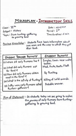 Micro-teaching Lesson Plan | History | Introduction Skill #bed #deled #microteaching #skills #hnbgu