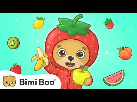 Let's Learn Fruits! 🍓🍊🎶 Fun Kids Song | Bimi Boo