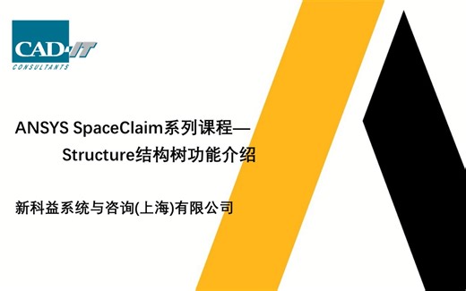 新科益：ANSYS Spaceclaim系列课程——Structure结构树功能介绍