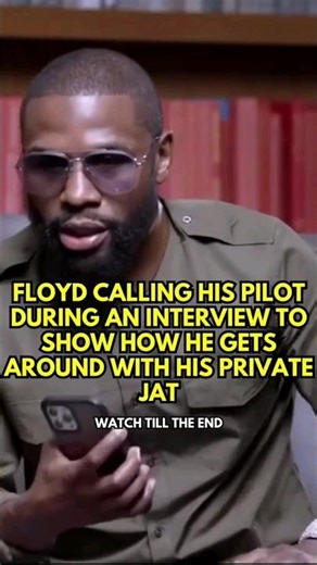 Floyd Mayweather Calls His Private Jet Pilot Mid-Interview!