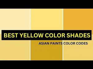 Best yellow color in asian paints ! Asian paints Yellow color code /yellow color