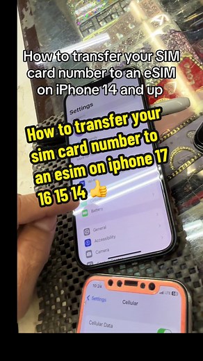 Transferring SIM to eSIM on iPhone 14 and 17