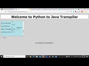 Python to Java Converter