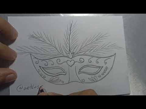 How to draw a carnival mask