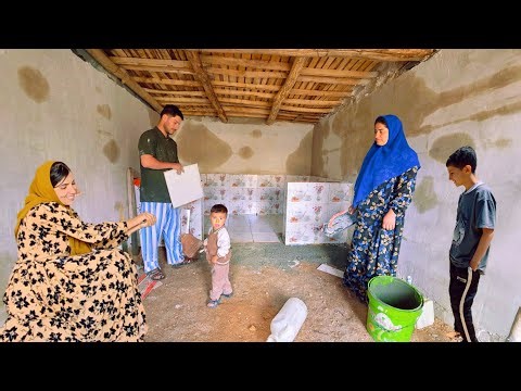 "Transforming the Kitchen with Glossy Tiles: The Tris Family's Home Journey"