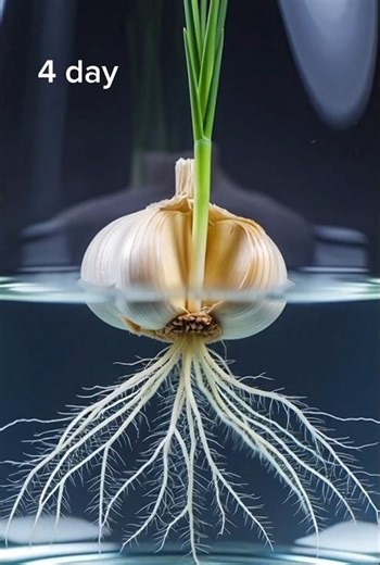 Growing an Garlic in Just Water🤯#short