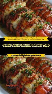 Garlic Butter Broiled Lobster Tails