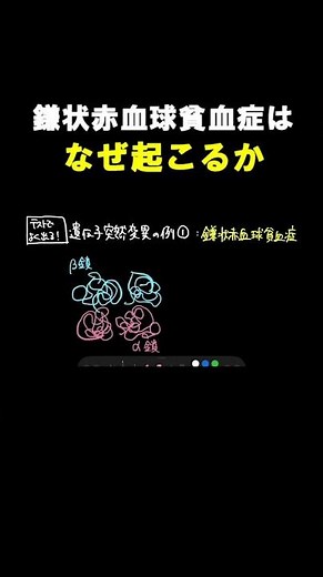 鎌状赤血球貧血症が起こる理由 #大学受験 #生物 #shorts