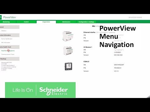 Navigating IFE/EIFE PowerView Embedded Web Site & Menu Tabs | Schneider Electric Support