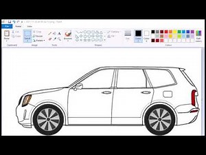 How to draw Kia Telluride Car Drawing Kia Telluride on Computer How to draw a Car