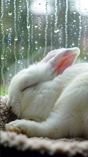 Cozy Rabbit Sleep $\\mid$ Calming Rain Sounds for Relaxation $\\mid$ White Noise for Sleep 🌧️🐰