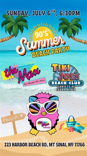 One week away from our first show at Tiki Joe’s Cedar Beach in Mount Sinai! We’re bringing the 90s party for a Sunday Funday on July 6th at 6:30 PM. Don’t miss out! #WeAreTheMax #90sForever #90smusic #ilovethe90s #TributeBand #Coverband #TheMaxNY #NewYorkBands #LongIsland #Music #HipHop #Rock #Pop #Dance #sundayfunday #Summer | The Max - The Ultimate 90's Party