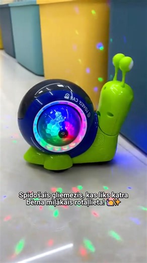 🐌 Spīdošs, skanošs un rāpojošs gliemezis – rotaļlieta, kas uzreiz piesaista bērnu! 🎶 Attīsta motoriku, uzmanību un zinātkāri. 🎁 Lieliska dāvana mazulim aktīvai spēlei. https://leti24.com/products/sra | Leti24