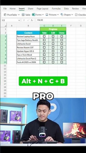 Tutorial Excel : Cara cepat bikin checkbox di Excel #spreadsheetmagic #exceltips #tutorial